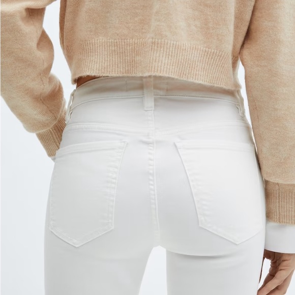 NWT Mango MNG Sienna Kick Flare Crop in White High Rise (USA Size 1) - Picture 2 of 15